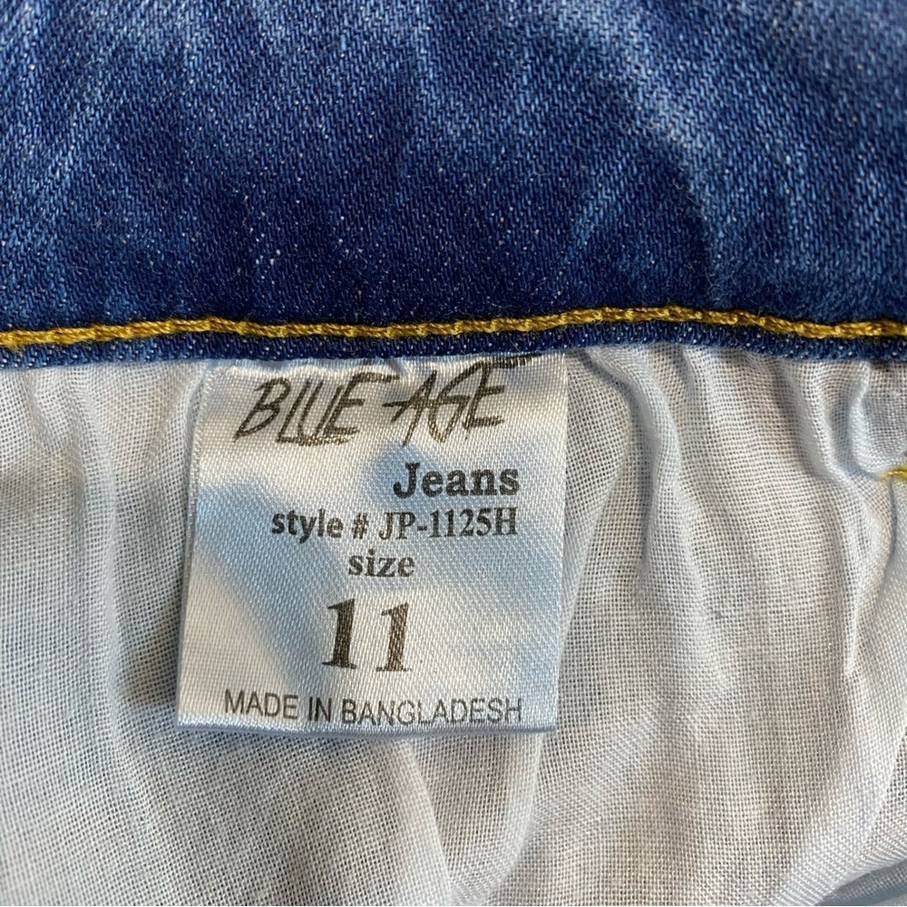 Blue Age Distressed Fade High Rise Straight Leg Jeans JP-1125H - Picture 6 of 8